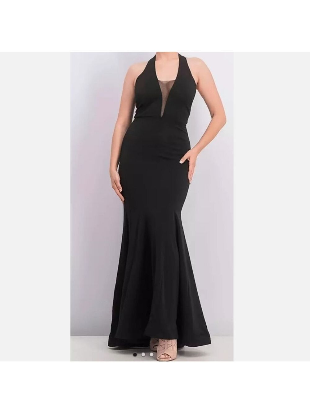 JUMP Junior Halter Racerback Gown, Black,NWT Size 9/10